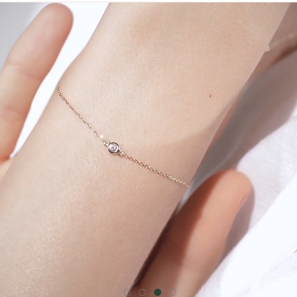 Aurate White Gold Bracelet with Diamond Accent